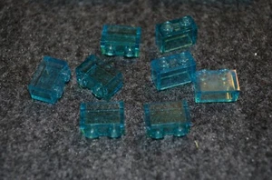 (8) 1x2 Light Blue Translucent Brick Bricks ~ Lego ~ NEW ~ - Picture 1 of 1