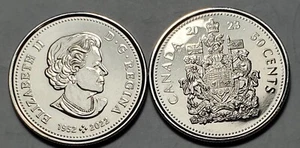 Lot of Two 2023 Elizabeth II CANADA 50 Cent Half Dollar Coins - Picture 1 of 2