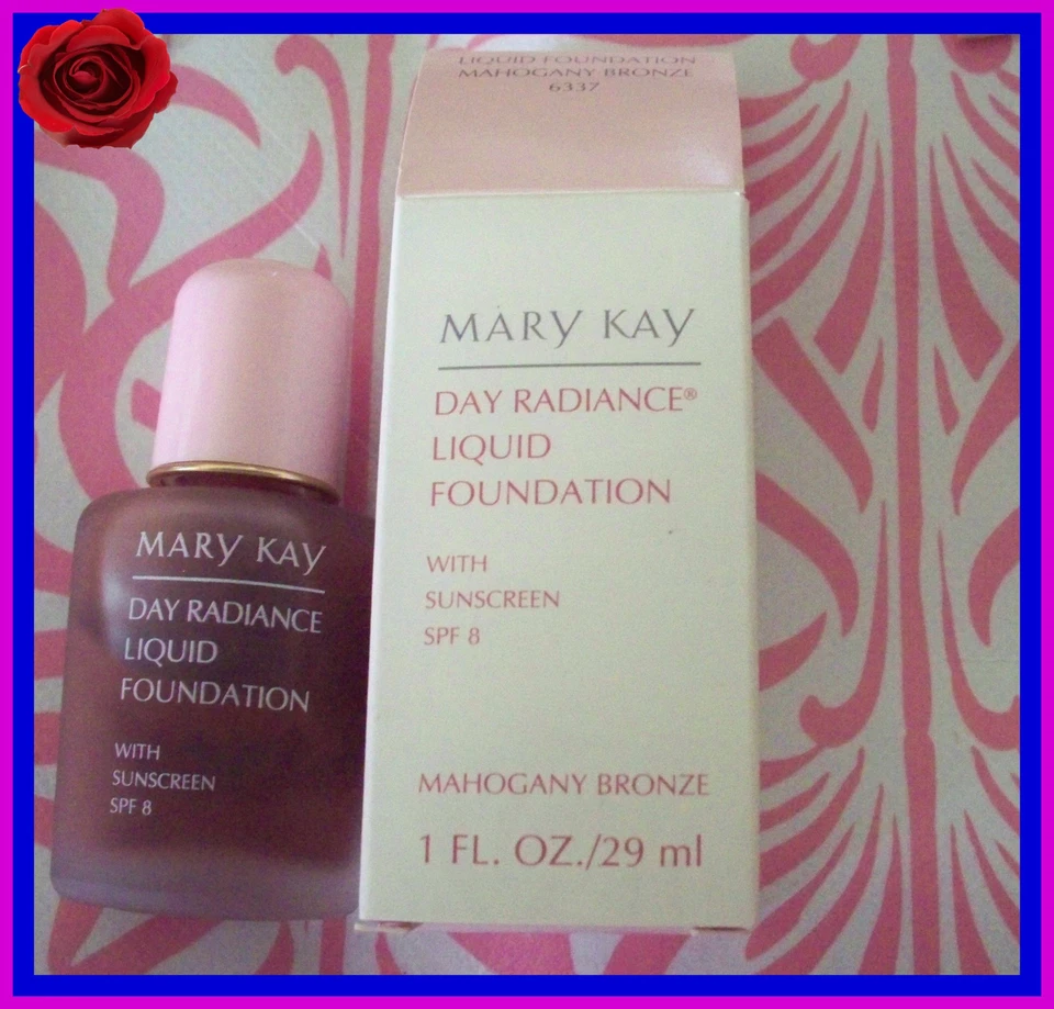 NEW NIB Mary Kay Day Radiance Mahogany  Bronze Liquid Foundation 1 FL oz - Image 1 of 1