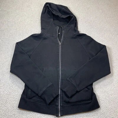 Zyia Active Fitted Sweatshirt Hooded Full Zip Black Womens Size M - Image 1 of 4