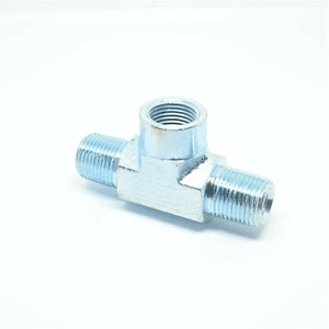 Steel 3/8 Npt Female to Male Reverse Branch Tee Pipe Fitting Fuel Air Oil Gas - Picture 1 of 6