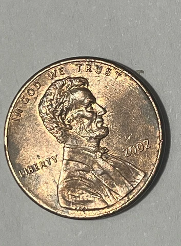 2002 Lincoln Penny *RARE* No Mint Mark, Close AM, Double Strike, Double Die Cover