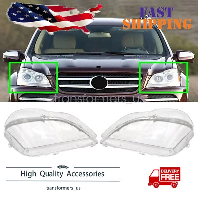 For Mercedes-Benz GL450 GL500 GL550 X164 2007-2012 Headlight Lens Headlamp Cover - Image 1 of 4