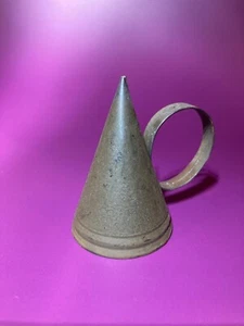 Primitive frühe 17. ~ 18. Jahrhundert Stil handgefertigte primitive Zinn Kerzenleuchter - Bild 1 von 5