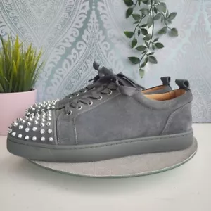Christian Louboutin Louis Junior Spikes. Orlato Veau Grey. UK Size 10, EU 44 - Picture 1 of 24
