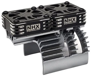NEW NHX 1/8 Dual Alum HV Cooling Fans w/Cover and Heatsink Grey FREE US SHIP - Picture 1 of 6