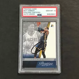 2014-15 Prestige Basketball #21 Roy Hibbert Signed Card AUTO 10 PSA Slabbed Pace - Picture 1 of 2
