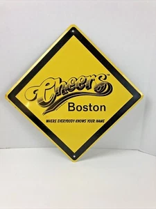 Cheers Bar Metal Sign "Where Everybody Knows Your Name" CBS Studios 2010 12"x12" - Picture 1 of 10