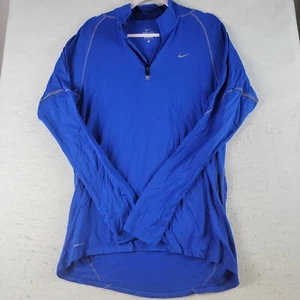 NIKE DRI-FIT HERREN LANGARM 1/4 REISSVERSCHLUSS PULLOVER GRÖSSE LARGE HELLBLAU STRETCH - Bild 1 von 5