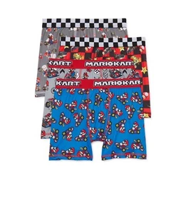 Super Mario Bros 4-Pack All Over Print Boxer Briefs, Boys Size Medium 8 NEW - Picture 1 of 7