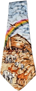 Egales Wings Co Kissimmee, Flordia religiöse Arche Noah Szene biblische Krawatte - Bild 1 von 7