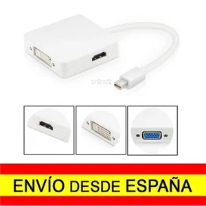 Adaptador OTG 3 en 1 Mini DP (DisplayPort) 4k a DVI, HDMI,VGA Envío 24-48h.a3269 - Imagen 1 de 6