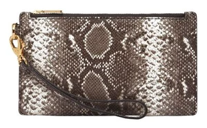 FOSSIL Gift Wristlet S Handgelenktasche Tasche Python grau creme Neu - Bild 1 von 3