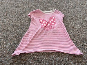 Disney Parks Girls Minnie Mouse Glitter Bow Top XS - Picture 1 of 3
