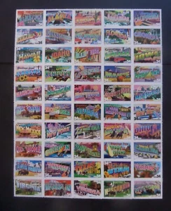 USA 2002 Greetings from America SG4039/88 block MNH UM Unmounted mint self adhes - Imagen 1 de 1