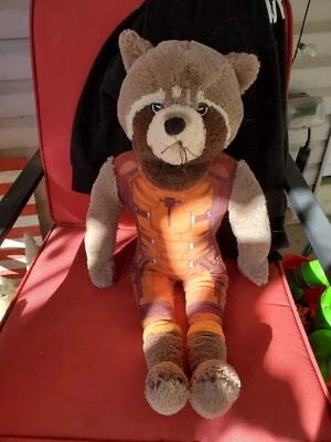  Marvel Guardiões da Galáxia 24" ROCKET RACCOON travesseiro de pelúcia amigo STUFFIE  - Imagem 1 de 4