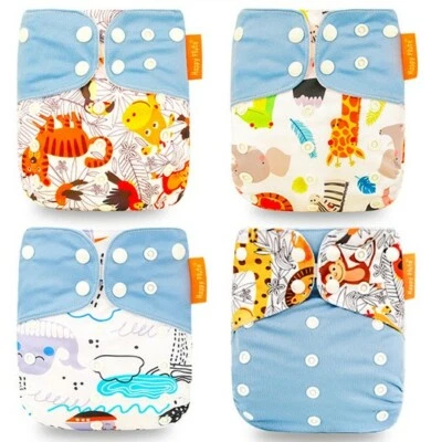 Happy Flute Cloth Diaper 4 Pieces with inserts - Image 1 of 4