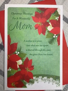 Hallmark Frohe Weihnachten Karte Mutter religiöser Weihnachtsstern 8x5,25 Ausdrücke - Bild 1 von 3