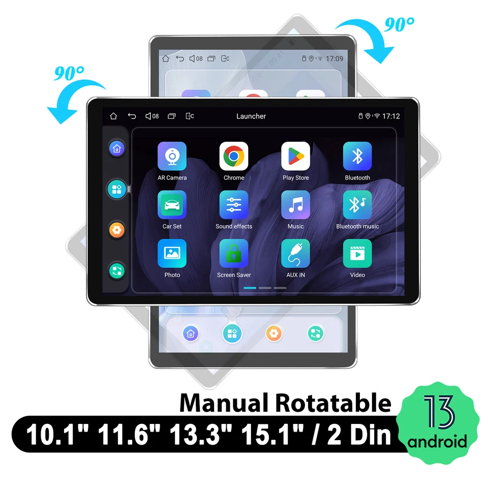 JOYING 2 DIN Car Multimedia Player with Rotatable Display Bluetooth 5.0 WiFi GPS - Image 1 of 4