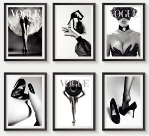 Set of 6 Fashion Vogue Designer Wall Art Bedroom Print Home Posters Gifts  S13