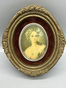 Vintage Camino Creation Lady Dower By Sir Thomas Lawrence Oval Frame - Picture 1 of 6