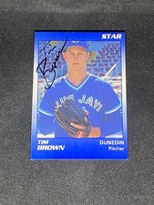 Tim Brown 1990 Star Dunedin Blue Jays Team Set #4 Auto Autographed Signed Card
