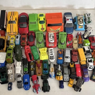 61 Pc Mixed Diecast Car Lot Hot Wheels Mattel Toy Collection John Deere - Image 1 of 4