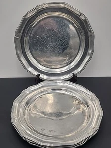 Wilton Armetale Pewter RWP Queen Anne 12" Service Plates/Chargers- Set Of 4 - Picture 1 of 15