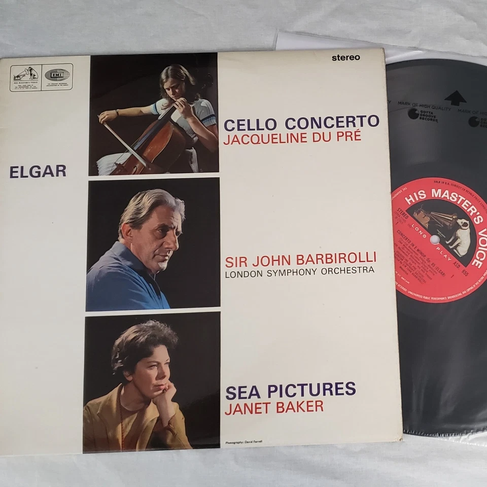 Elgar/Du Pré/Barbirolli/Baker- Cello Concerto/HMV ASD 655/ED1 UK Vinyl - Image 1 of 4
