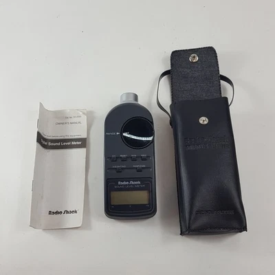 Vintage 90s Radio Shack Sound Level Meter Music Equipment Case Manual Tested - Image 1 of 4