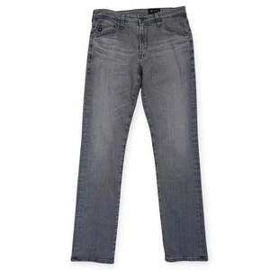 AG Adriano Goldschmied Everett Slim Straight Pants Men 31X32 Gray Italy Denim  - Picture 1 of 12