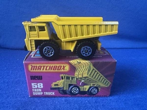 1976 Matchbox Superfast FAUN DUMP TRUCK #58 - LESNEY Products, ENGLAND Orig BOX - Picture 1 of 11
