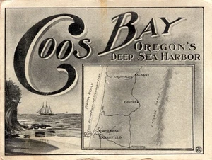 COOS BAY, OREGON, VINTAGE SOUVENIR MECHANISCH W 2O ANSICHTEN, um 1912 (EB6) - Bild 1 von 3