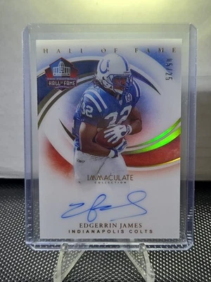 Autógrafo Panini Immaculate Edgerrin James 2020 Salón de la Fama/25 #HOF-EJ Colts Foto 1 de 3