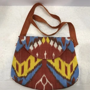 Handwoven Uzbekistan Ikat Shoulder Bag/Vintage/Never Used - Picture 1 of 5