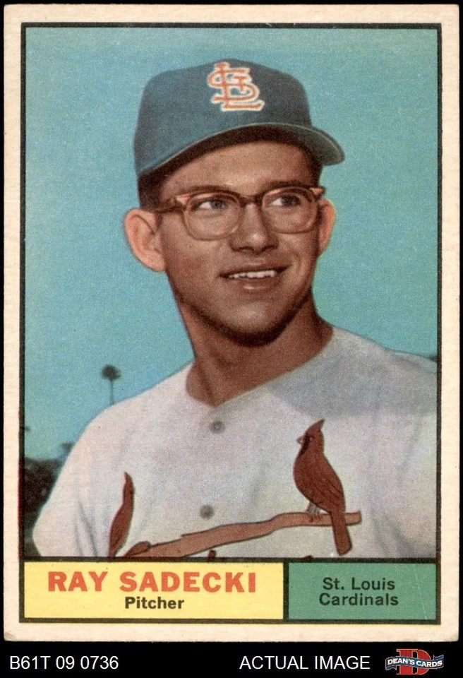 1961 Topps #32 Ray Sadecki Cardinals 5.5 - EX+ - Image 1 of 1