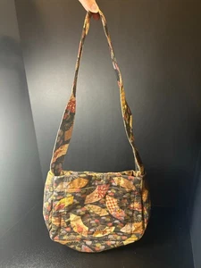 Vintage Aloha Spirit Kalona Quilted Handbag Japan Fan Print Tote Purse Hawaii - Picture 1 of 9
