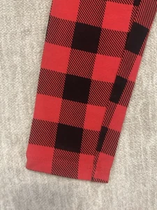 Cat And Jack, Buffalo Red And Black Checkered Leggings 3pair Girls Size L 10/12 - Picture 1 of 7