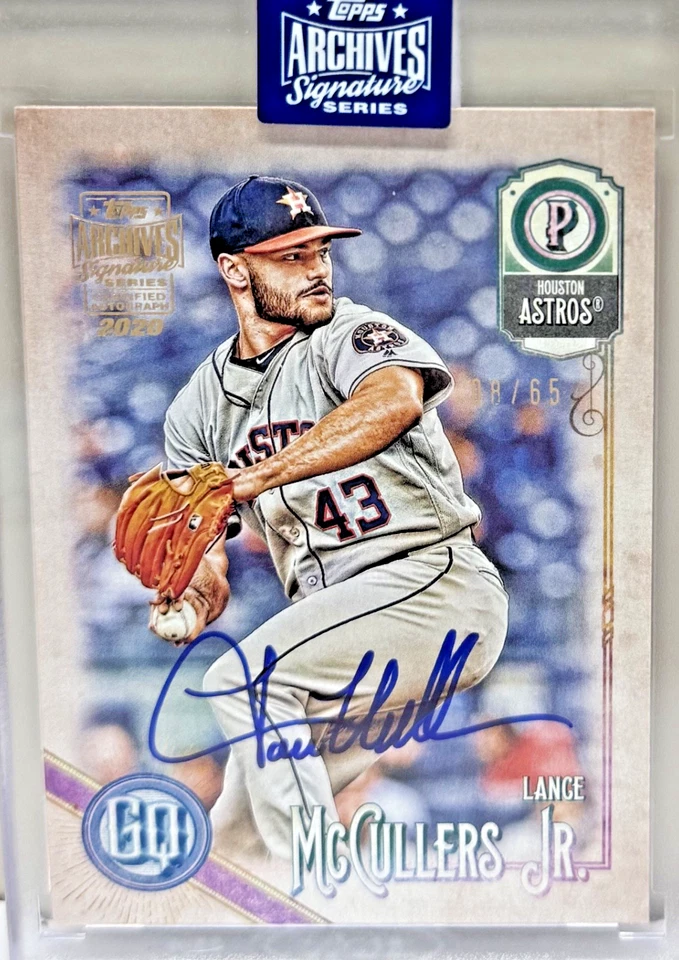 2020 Topps Archives 18 Topps #133 Lance McCullers Jr. Auto #/65 - Image 1 of 2