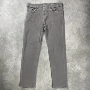Faherty Pants Mens 35 Gray Stretch Terry 5 Pocket Chino Classic Pants 35x32 - Picture 1 of 14