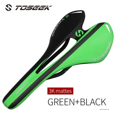 Comfortable Carbon Bicycle Saddle Road MTB Bike Saddle Rail Bicycle Seat - Image 1 of 4