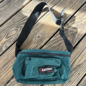 Vintage Eastpak Dark Green Wide Strap Hip Sack Fanny Pack - Picture 1 of 2