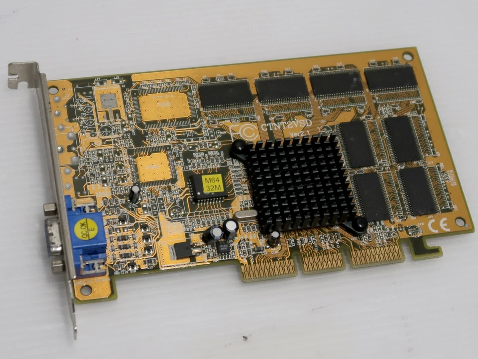 nVidia Riva TNT2 M64, 32MB SDR, 64 BIT, AGP 2x/4x, CTNT2VSD, VIDEO CARD, WORKING - Image 1 of 4