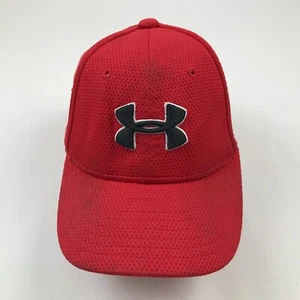Under Armor Hat Cap Stretch Fit Youth Red Embroidered Boys Kids Embroidered UA - Picture 1 of 10