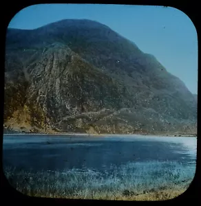 LAGO CWELLYN NORTE DE GALES 1887 FOTOGRAFÍA VICTORIANA ANTIGUA Linterna Mágica Diapositiva - Imagen 1 de 3
