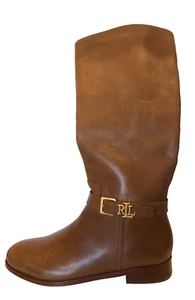 Lauren by Ralph Lauren Brooke Leather Riding Boots UK 5 US 7 EU 38 REF D84# - Picture 1 of 5