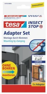 tesa Fliegengitter Adapter-Set für ALU-Türen, anthrazit ohne bohren für Türen - Bild 1 von 2