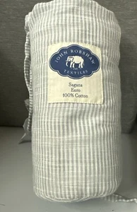 John Robshaw Sagana Quilted Woven Stripe Euro Sham Gray 26" X 26" ๐๐ - Picture 1 of 2