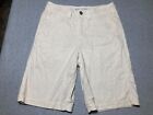 American Eagle Mens Size 30 Shorts Bermuda Ivory Longboard Casual Cotton