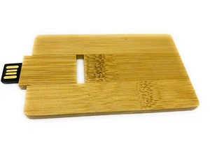 Bois Carte Ec Format Clé USB 8GB 16GB 32GB USB 2.0 - Afbeelding 1 van 2